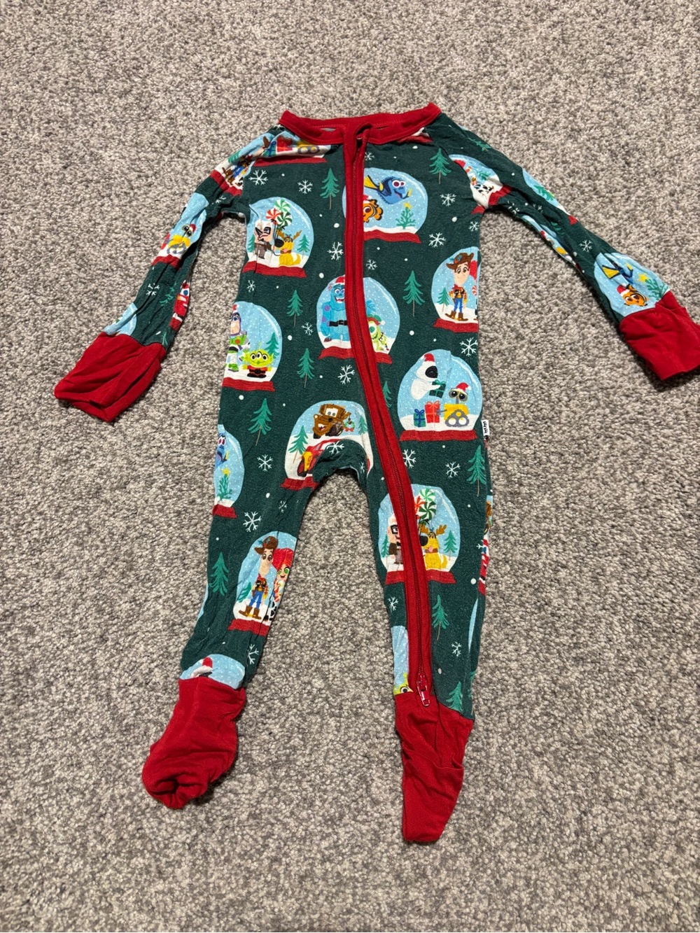 Little Sleepies - Disney Pixar Holiday Print (0-3 mo)